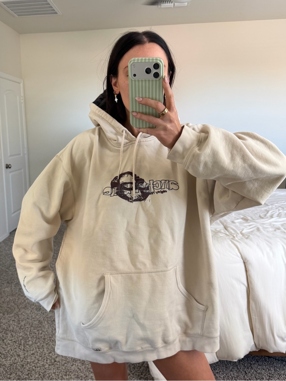 Y2K anchor blue hoodie
